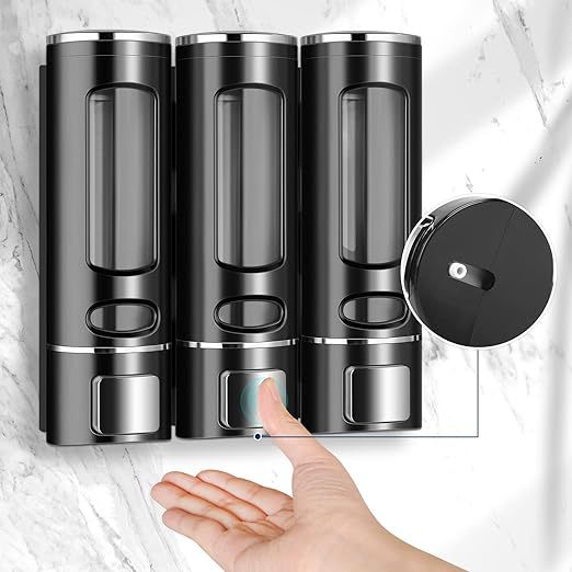 Cross-border Punch-free Wall Hanging Tea Cup Single and Double Three-head Manual Soap Dispenser Press Type Hand Sanitizer Soap Dispenser Soap Dispenser