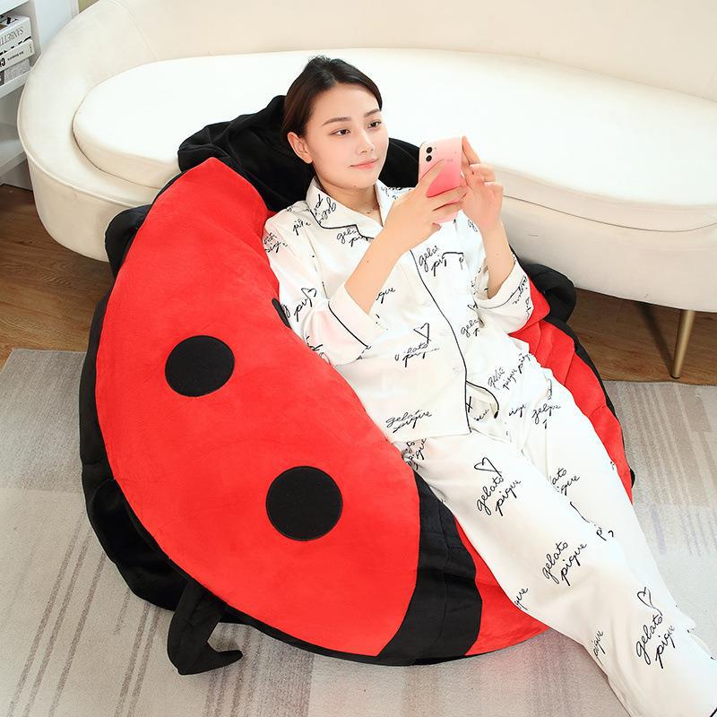 Shake Tone Internet Popular Same Style Beetle Clothes Pillow Ladybug Doll Doll Plush Toy Sofa Cushion Lazy Pillow