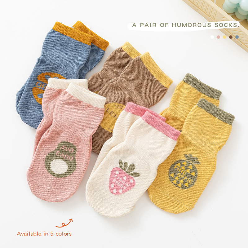 25 new spring baby socks combed cotton cute cartoon dispensing floor socks baby toddler socks children socks