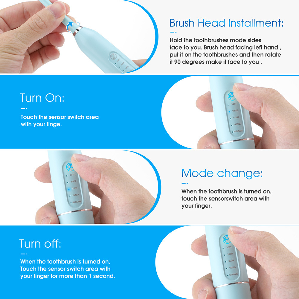 Cross-Border 5-gear touch calculus remover household electric tooth cleaner tooth cleaner tooth cleaner tooth cleaner tooth cleaner