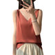 Silk silk shoulder camisole women's vest 2024 summer new slim v-neck short temperament inner top t-shirt