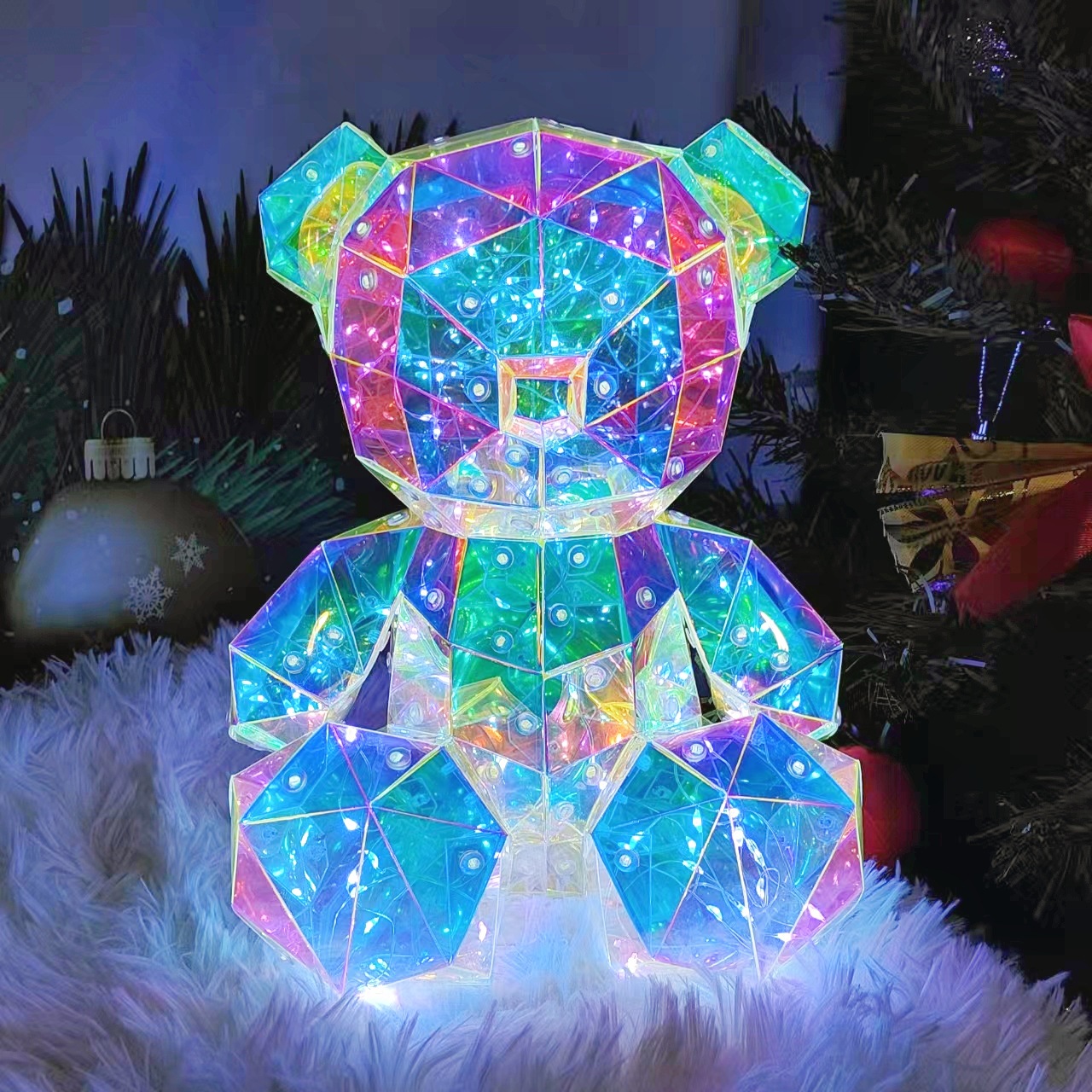 Cross-border creative Valentine's Day gift for girlfriend colorful luminous bear suit gift home decoration decoration gift