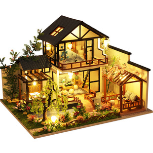 Jiate diy cabin manufacturers wholesale New P-010 Zhuxi town assembled toys birthday Christmas gift model