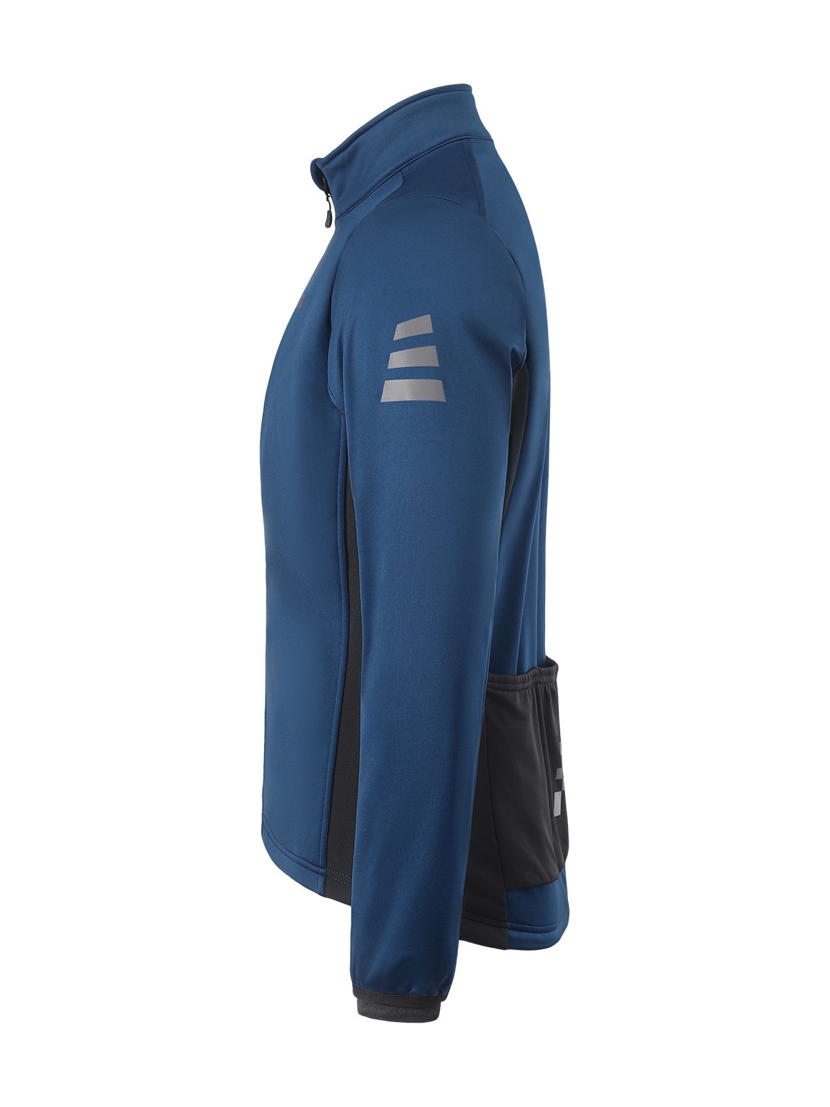 Autumn and Winter bicycle mountain bike cycling clothing three-layer composite fleece men's windproof warm fleece jacket top Stand Collar