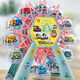 Ferris wheel alloy car back Force simulation mini car model ornaments engineering display stand children's toys wholesale