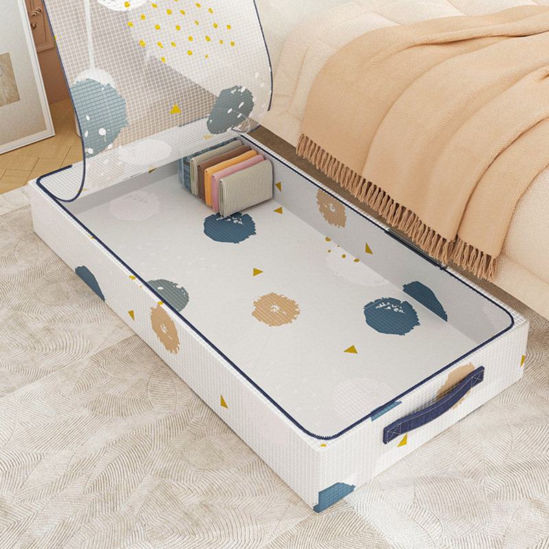 Bed bottom storage box bedroom clothes storage box storage box household clothes storage large capacity see-through storage