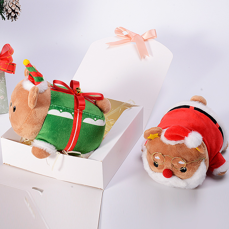 Cross border Christmas bear plush toy doll Doll Doll Girl Toy New Year gift factory wholesale