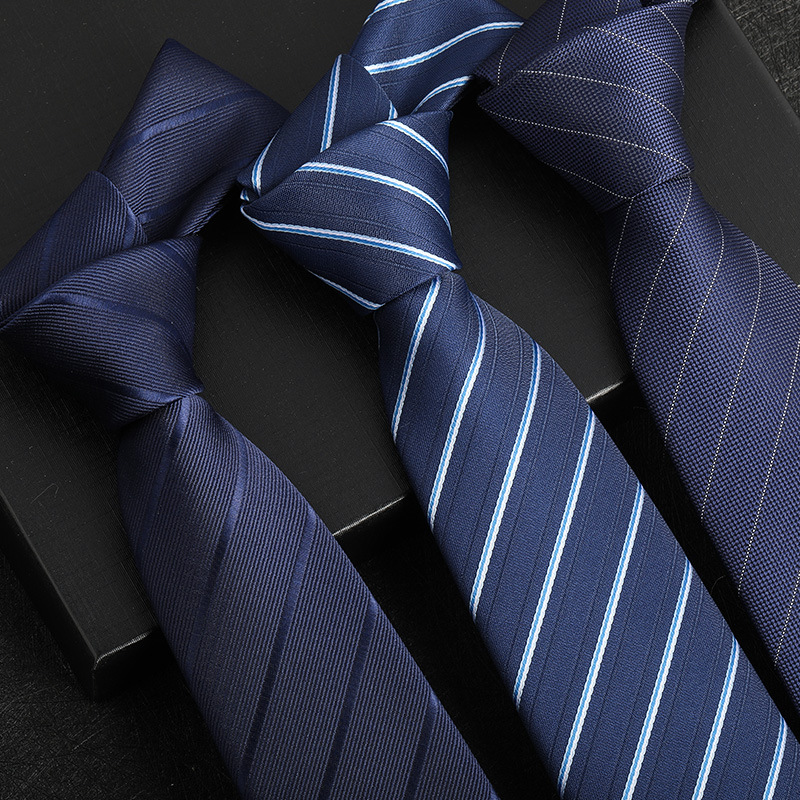 Tie Men's Dress Business Professional Wedding Groom Korean Style Zipper Striped Tie
