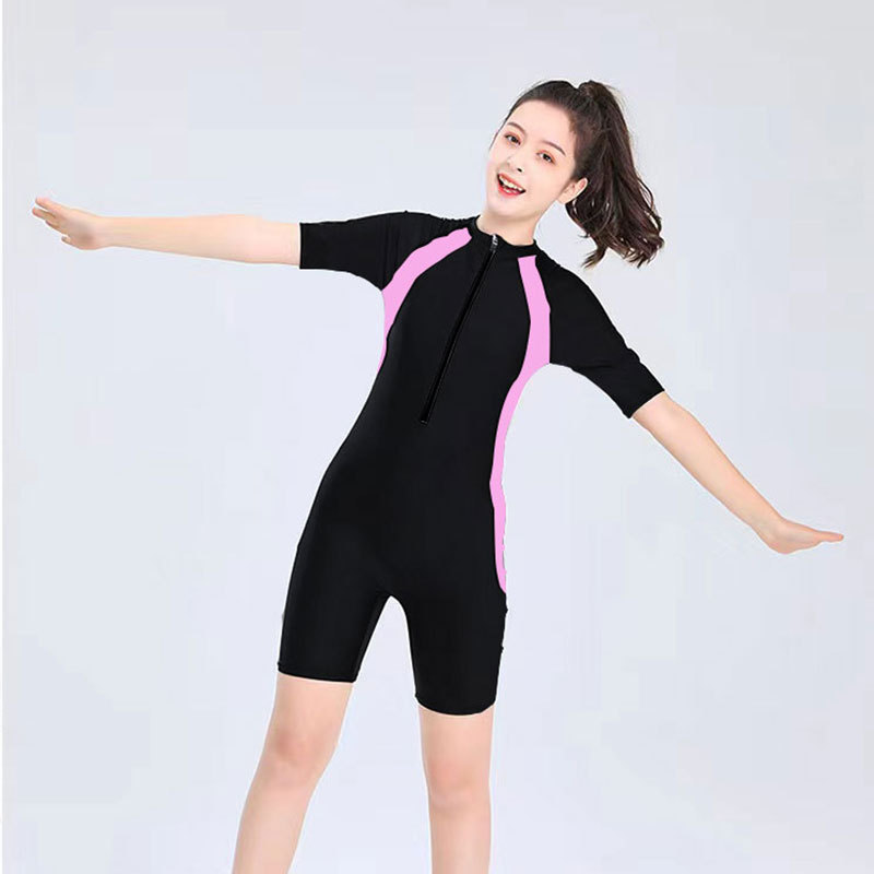 Jiyang children's swimsuit boys' and girls' swimsuit girls' baby one-piece swimsuit middle and big children's split swimming trunks suit