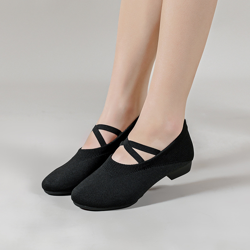 Dancing Shoes Female Adult Outdoor Square Ballet Shoes Sapiro Dance Shoes with Soft Sole Dancing Shoes Body Training Shoes
