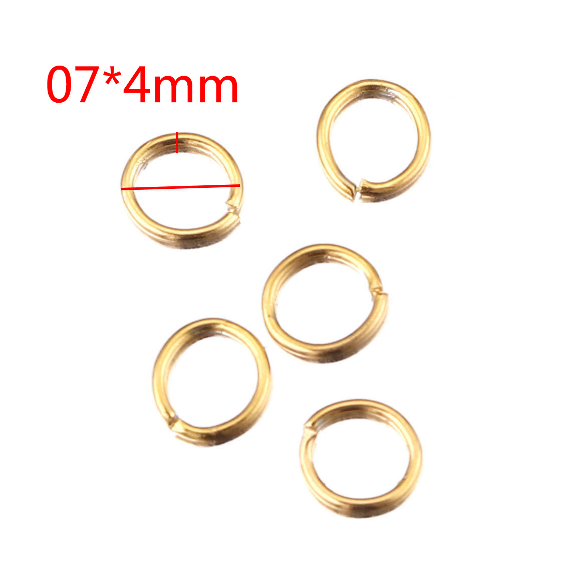 Stainless steel 18K real gold vacuum plating color retaining open ring connection ring small circle DIY jump ring jewelry accessories