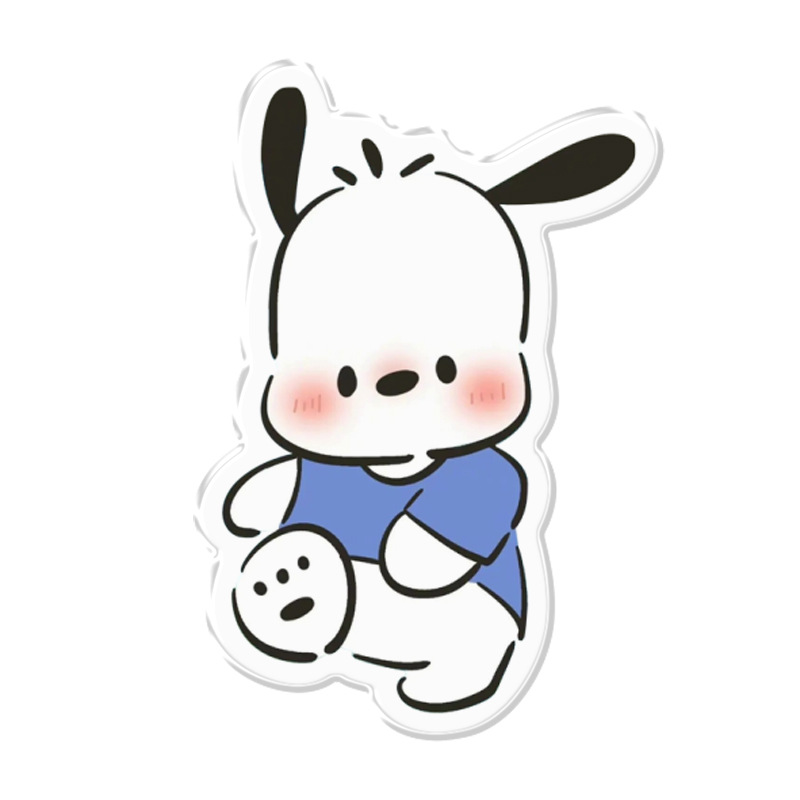 ins Cute Girl Badge Cartoon Acrylic Anime Parchal Dog Brooch Wholesale Bag Pendant Jewelry Pin