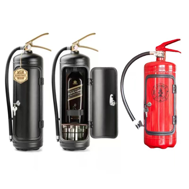 Cross-border new Fire extinguisher mini bar Fire extinguisher wine box fireman's gift for men