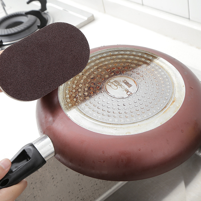 Emery Sponge Wipe Magic Wipe Kitchen Wash Pot Bottom Black Scale Rust Removal Brush Pot Scrubbing Bowl Cleaning Decontamination Artifact