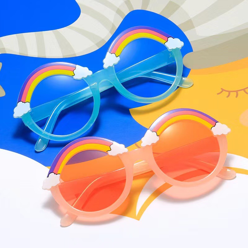 Children's Sunglasses Fashion Rainbow Decorative Glasses Wholesale Trendy Cartoon UV Protection Kids Sunglasses