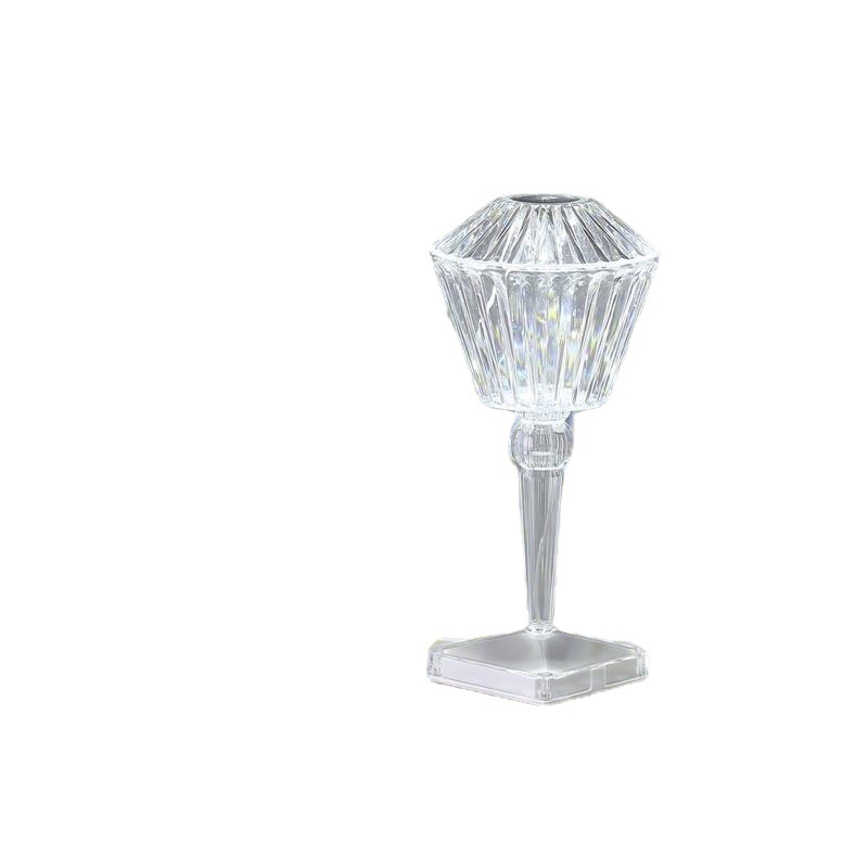 Cross-border Crystal Moon Wine Glass Table Lamp Simple Light Luxury Bedside Bedside Decorative Romantic Atmosphere Nightlight