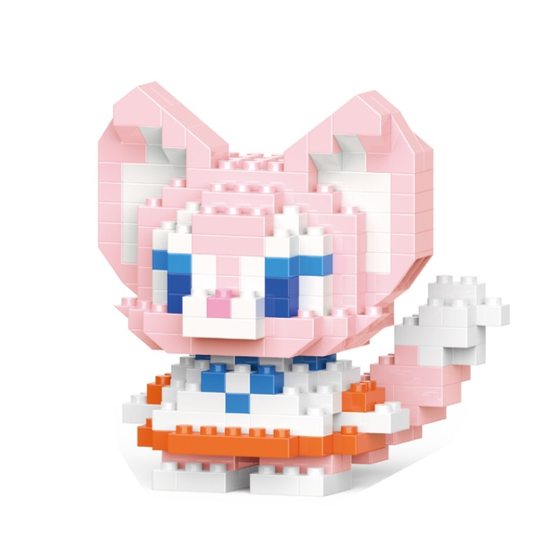 Cute cartoon animation girl puzzle assembled micro diamond small particles building blocks puzzle children's gift wholesale stall