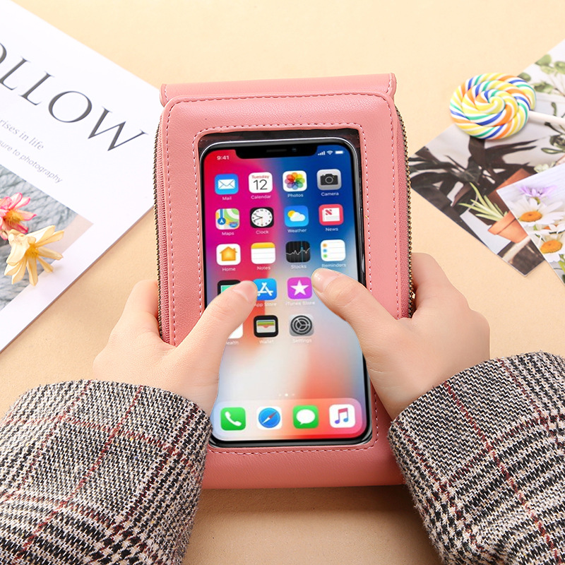Touch screen mobile phone bag female small crossbody cute small bag fashion key coin pocket Vertical
