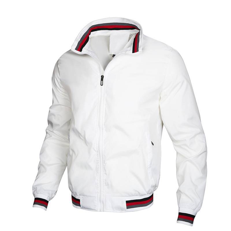 DU Home European Version Spring and Autumn Aviator Jacket Men's Vertical Collar Jacket Casual Europe, America and Southeast Asia Group Print Logo Waterproof