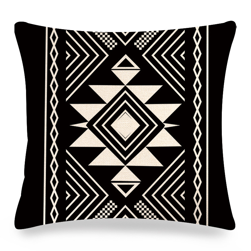 Seamless geometric simple style linen pillowcase home sofa cushion cover factory direct sales to figure set zx160
