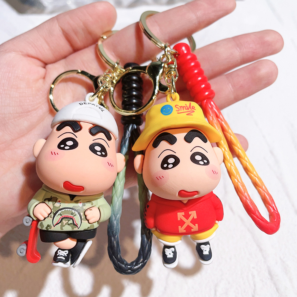 2023 sweater crayon small new key chain silicone stereo doll pendant car keys fashion doll machine gift