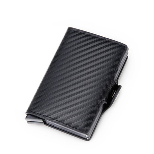 Carbon fiber metal wallet men's automatic pop-up card bag wallet foreign trade men's wallet wholesale men wallet