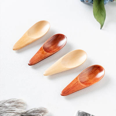 Mini creative small wooden spoon with short handle tea spoon milk powder spoon coffee spoon spice spoon salt spoon wooden spoon wholesale