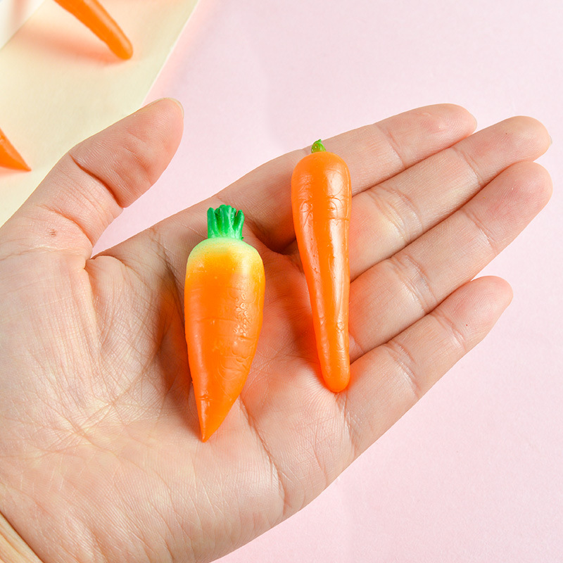 PVC simulation miniature mini carrot model vegetable food food play diy keychain pendant accessories material