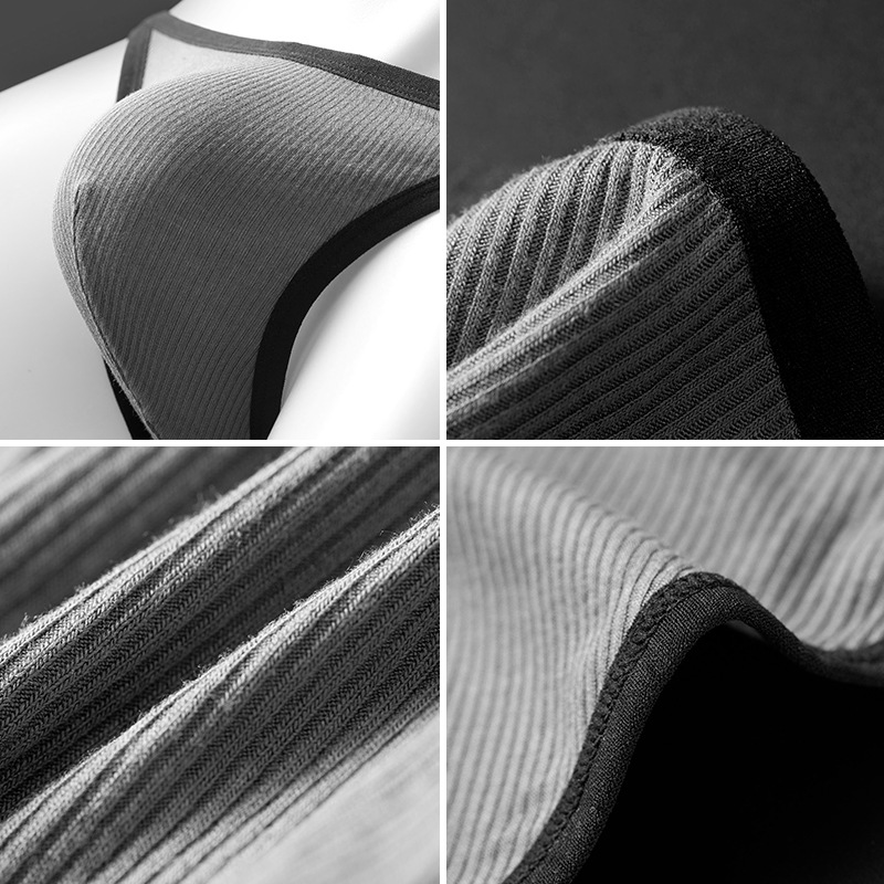 GTOPX MAN Men's Low Waist Narrow Side Thread Sweat Absorbing Comfortable Sexy Underwear Large Pocket U-Convex Briefs
