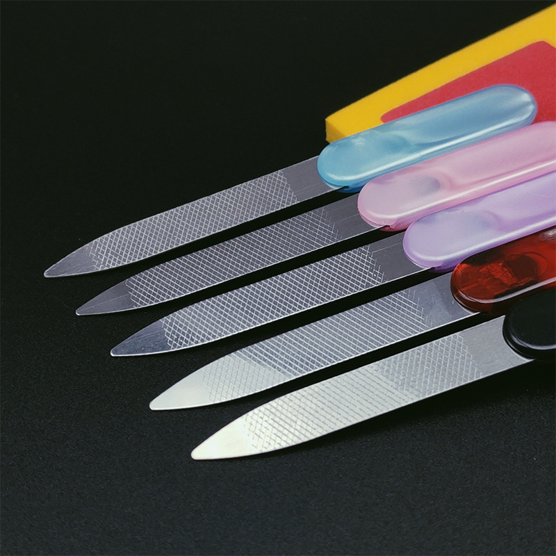 Factory Direct stainless steel nail file nail tools polishing file double-sided nail rub strip in stock supply
