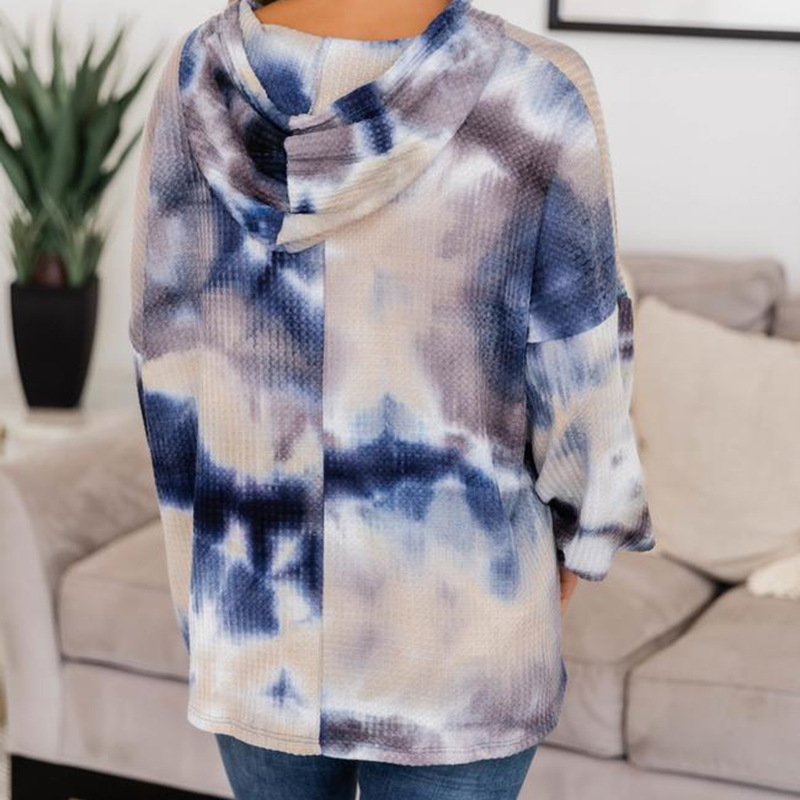 New cross-border European and American Amazon independent station hooded sweater gradient printing hooded hot women's autumn and winter