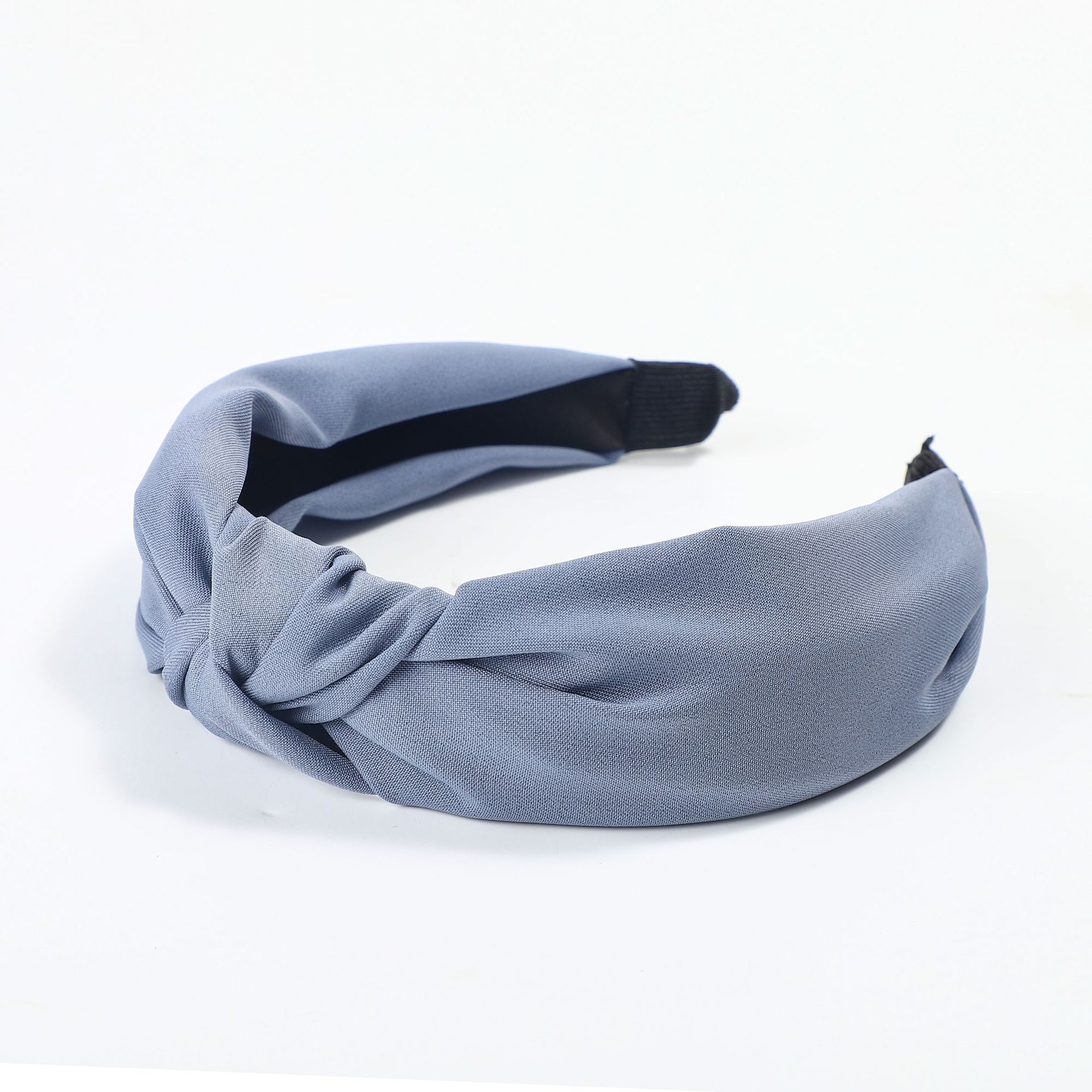 Korean version of new twill solid color hairband simple temperament wide-brimmed knotted women's pressure hairpin breathable headband cross-border wholesale