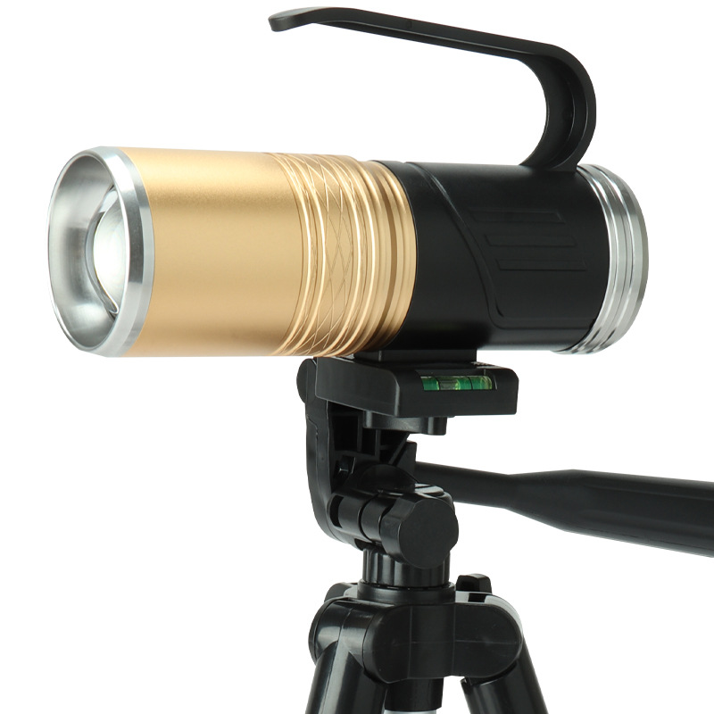 Highlight LED night fishing lights fishing lights blue light zoom fishing gear USB strong light rechargeable fish flashlight