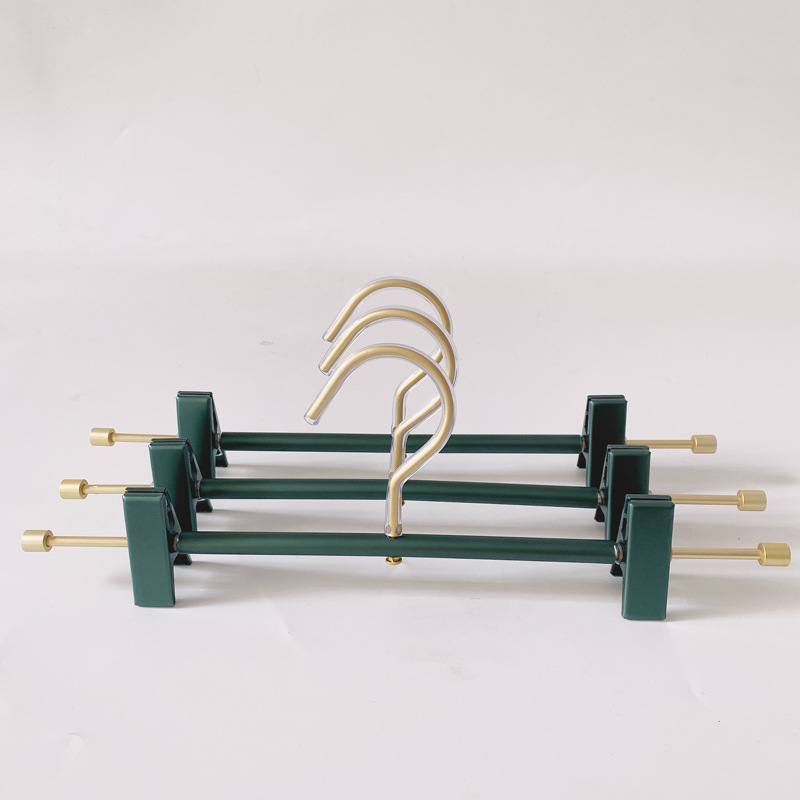 Aluminum Alloy Pant Rack Four Colors Rose Gold Black Pant Clip Internet Celebrity Dark Green Aluminum Household Pant Clip