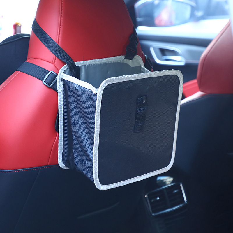 Car trash can car storage bucket multifunctional chair back door hanging storage box garbage bag car supplies