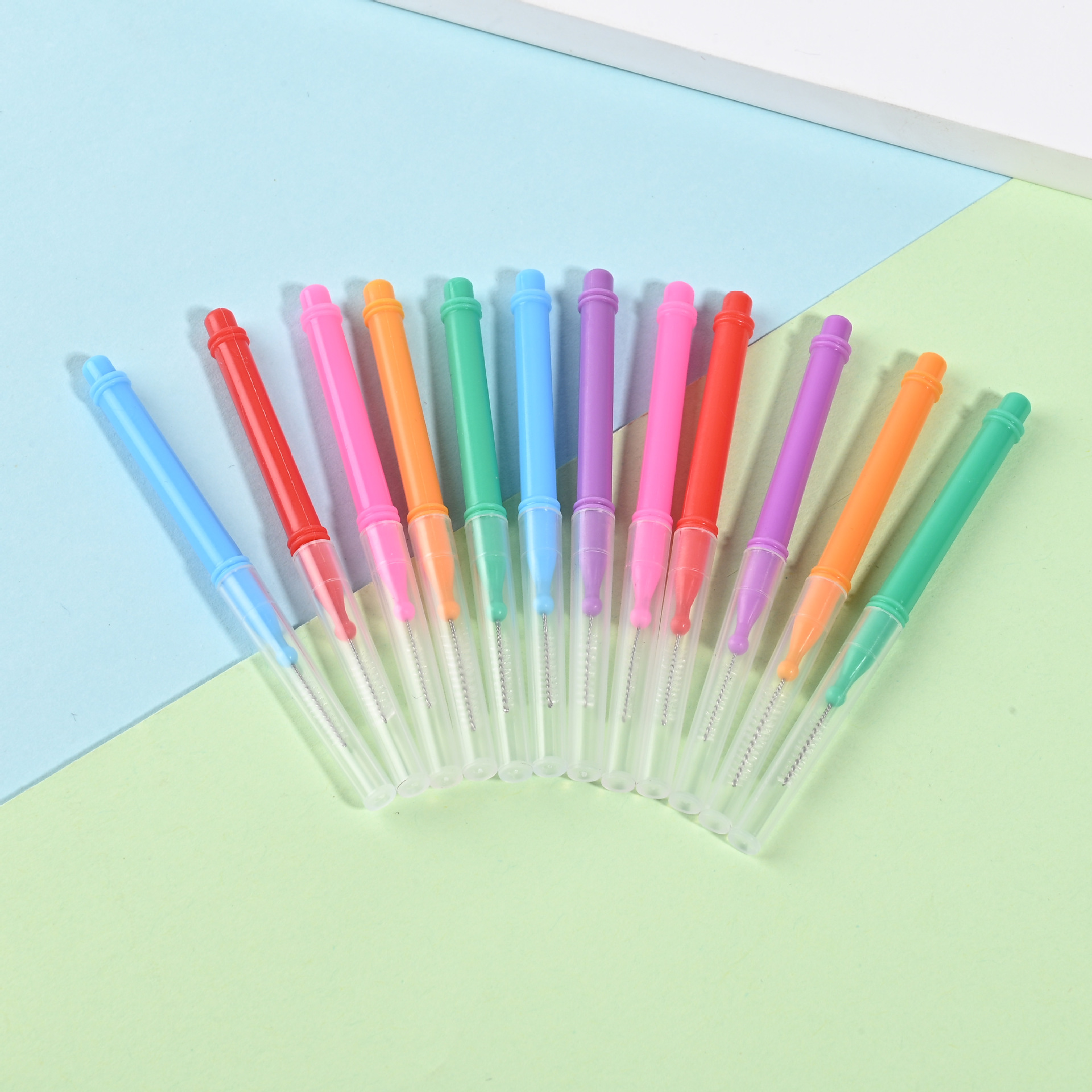 Pencil interdental brush cross-border quality gap brush straight interdental brush tooth gap cleaning brush orthodontic toothbrush