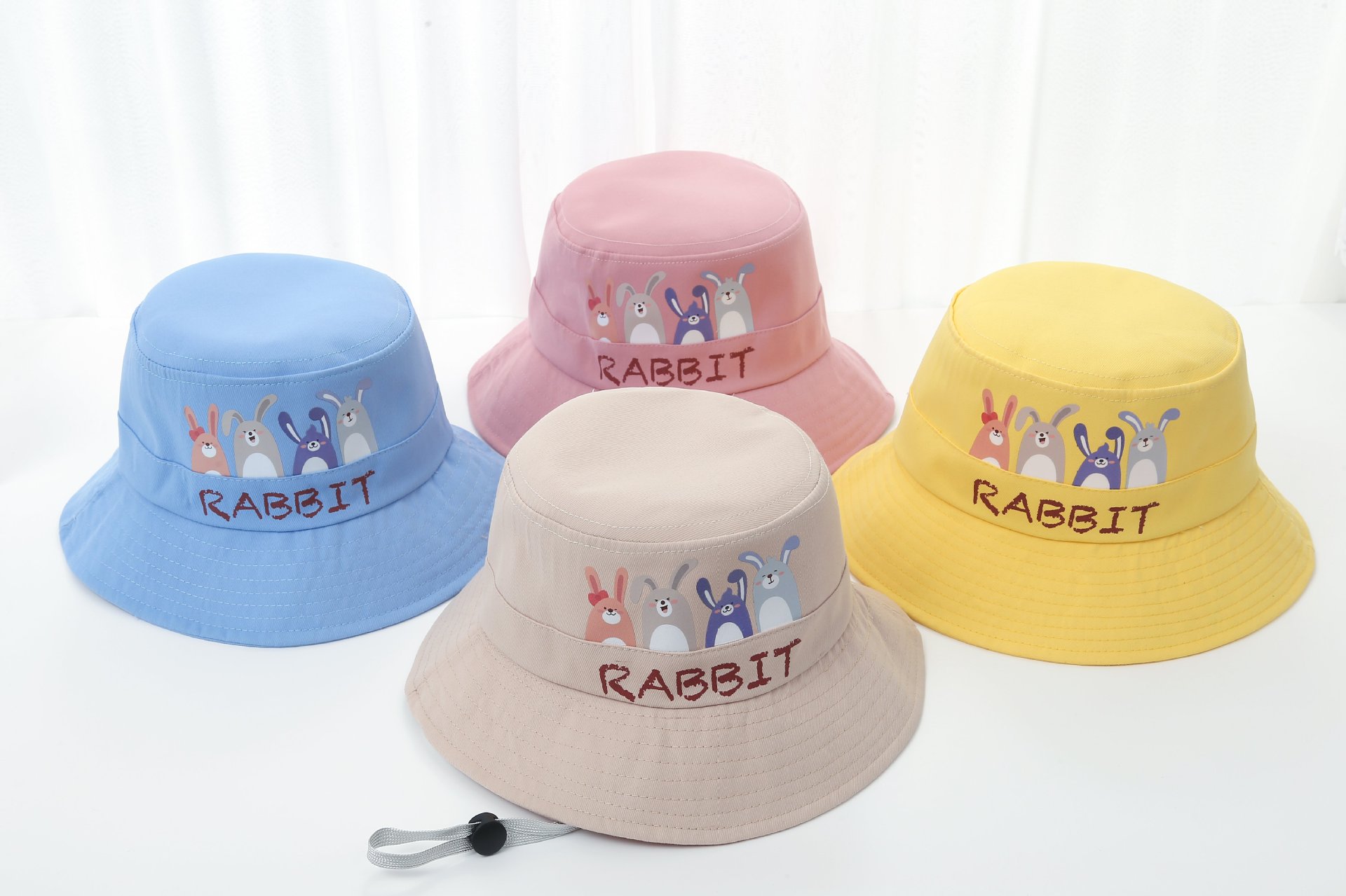 New Children's Hat Casual Fisherman Hat Outdoor Sunshade Cartoon Rabbit Cute Baby Hat Sun Hat for Boys and Girls