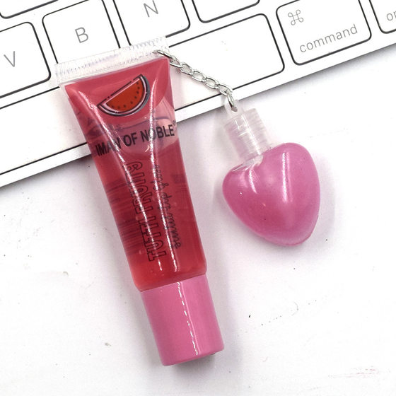 24 Pack Cross-border Export Lip Oil with Peach Heart Love Transparent Colorless Lip Gloss Lip Oil IMAN OF NOBLE