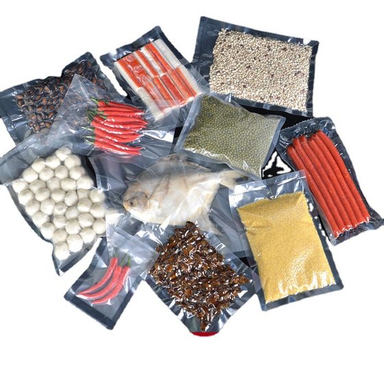 Food Packaging Vacuum Bag Wholesale Thickened Plastic Mesh Bag Transparent Sealed Dot Preservation Household Grain Bag