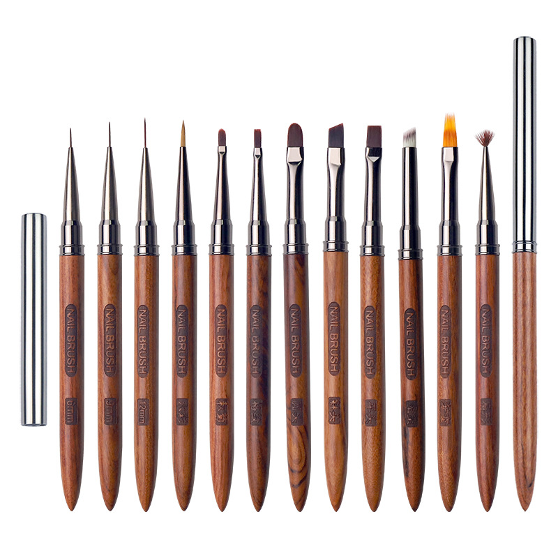 Sandalwood nail pen special nail set pen light therapy pen nail brush suit Japanese factory wholesale nail tools