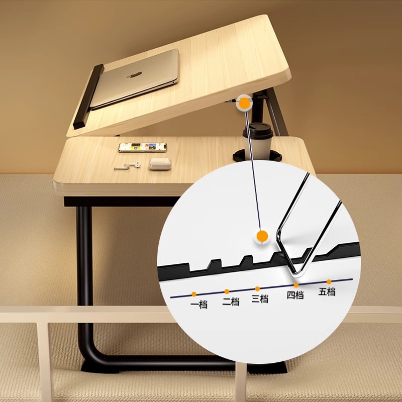 Bed small table dormitory student multi-functional study desk foldable laptop desk bay window table Board