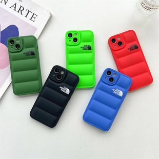 For Apple 16 mobile phone case tpu down jacket 13pm anti-fall X airbag 12 simple 16Promax cross-border foreign trade