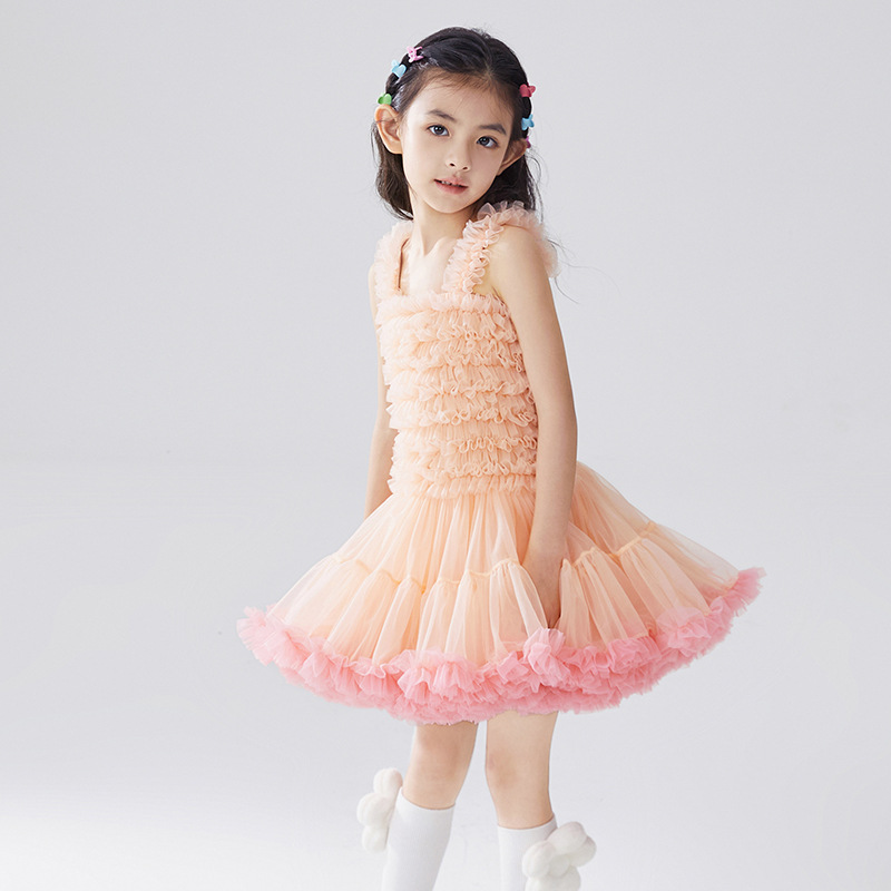 Girls Tutu dress Summer 2025 New Baby One-year-old Western Style Dress Princess Dress Children's Day Performance