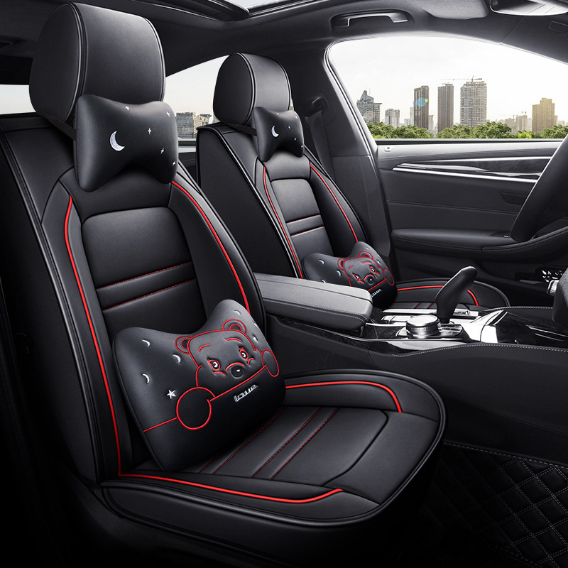 2020 new car seat cushion all-inclusive full leather/leather Ice Silk cartoon four seasons available Taobao Tmall and other generation hair
