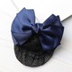 Three sections solid blue fine mesh
