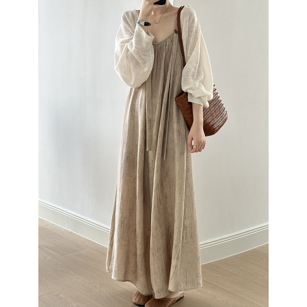 Words Double Design Japanese Style Lazy Strappy Pants Women's Summer Dopping Casual 98005 Pants