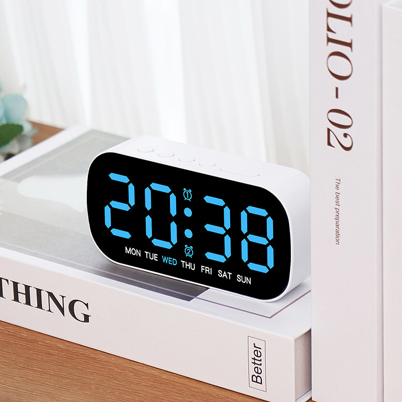 Cross border hot selling electronic clock simple multi-function alarm clock LED digital clock with date two sets of alarm clock 5507
