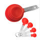 Red measuring cup measuring spoon 8-piece set