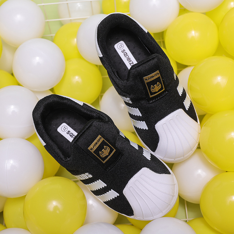 Children's shell head shoes baby sneaker boys 2-3-4 years old 5 kindergarten spring fashion girls' shoes one-piece delivery