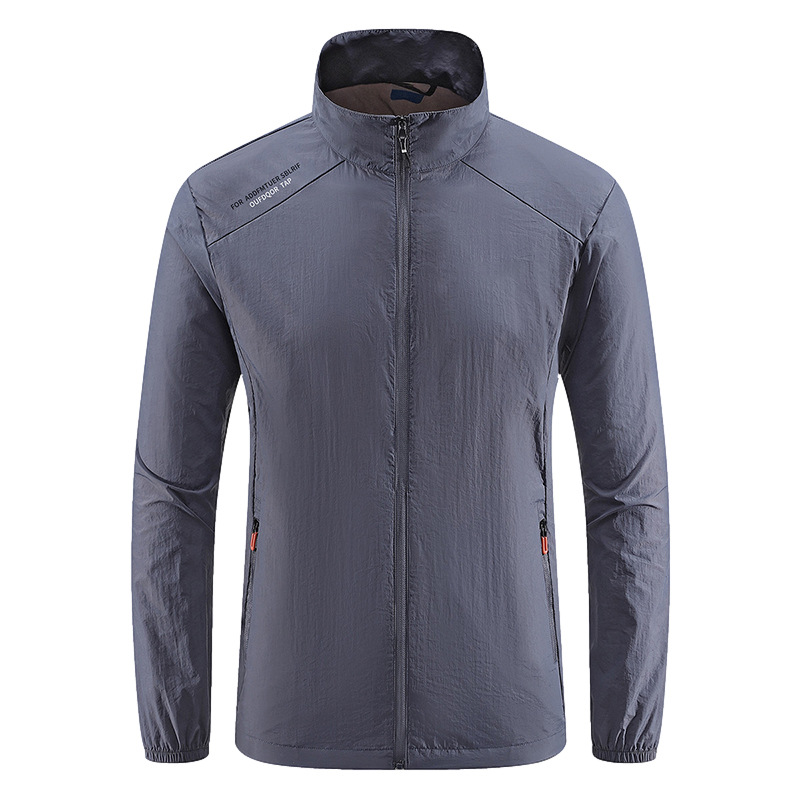 2023 Sun Protection Clothing Men's Summer Thin Ice Silk Breathable Coat plus size Fishing Quick-drying UV Protection Sun Protection Clothing